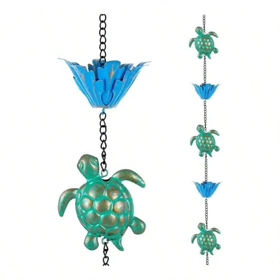 10ft Rain Chain Outside, Rain Chain With 16 Cups, Adjustable Rain Catcher Chain Outside, Downspout Gutters, Eaves, Drainage
10ft Rain Chain Outside, Rain Chain With 16 Cups, Adjustable Rain Catcher Chain Outside, Downspout Gutters, Eaves, Drainage