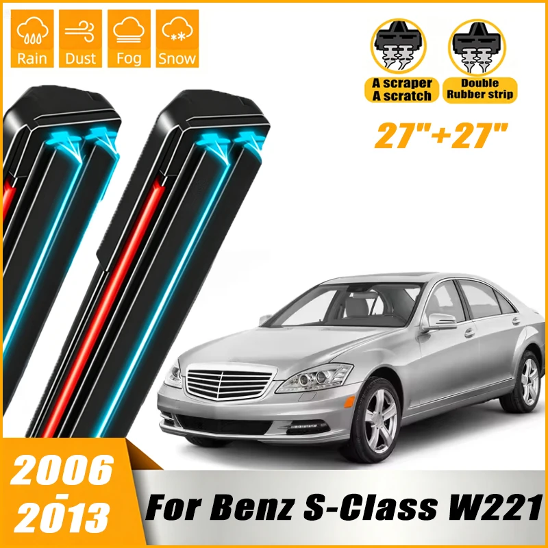 2Pcs Front Windshield Windscreen Wiper Blades For Mercedes Benz S-Class W221 2006 - 2013 2007 ,Car Window Rain Brushes 27"+27"
2Pcs Front Windshield Windscreen Wiper Blades For Mercedes Benz S-Class W221 2006 - 2013 2007 ,Car Window Rain Brushes 27"+27"