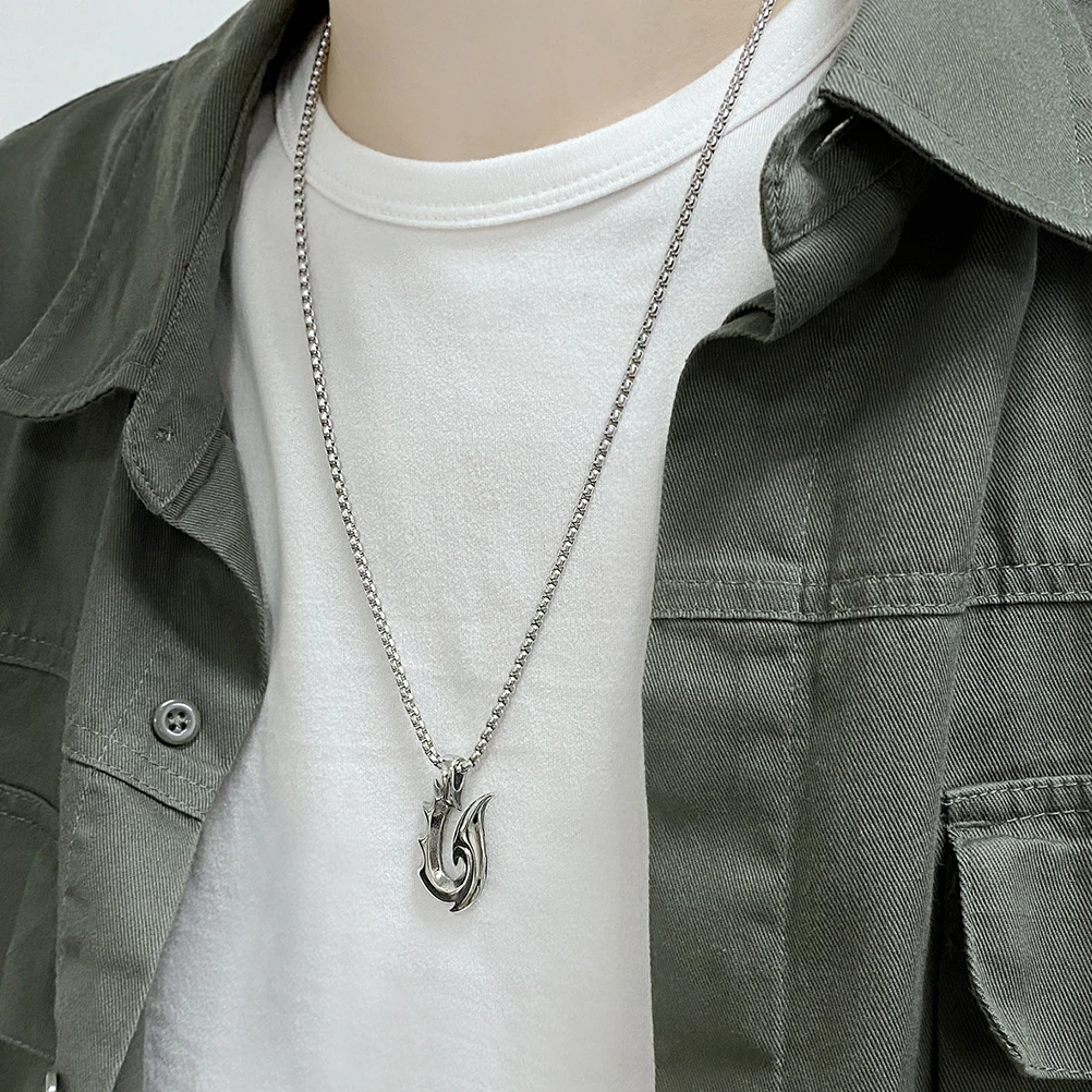 Mens Hip-Hop Flame Pendant Necklace Stainless Steel Punk Neck Chain Party Accessory Gift For Boyfriend Lover
Mens Hip-Hop Flame Pendant Necklace Stainless Steel Punk Neck Chain Party Accessory Gift For Boyfriend Lover