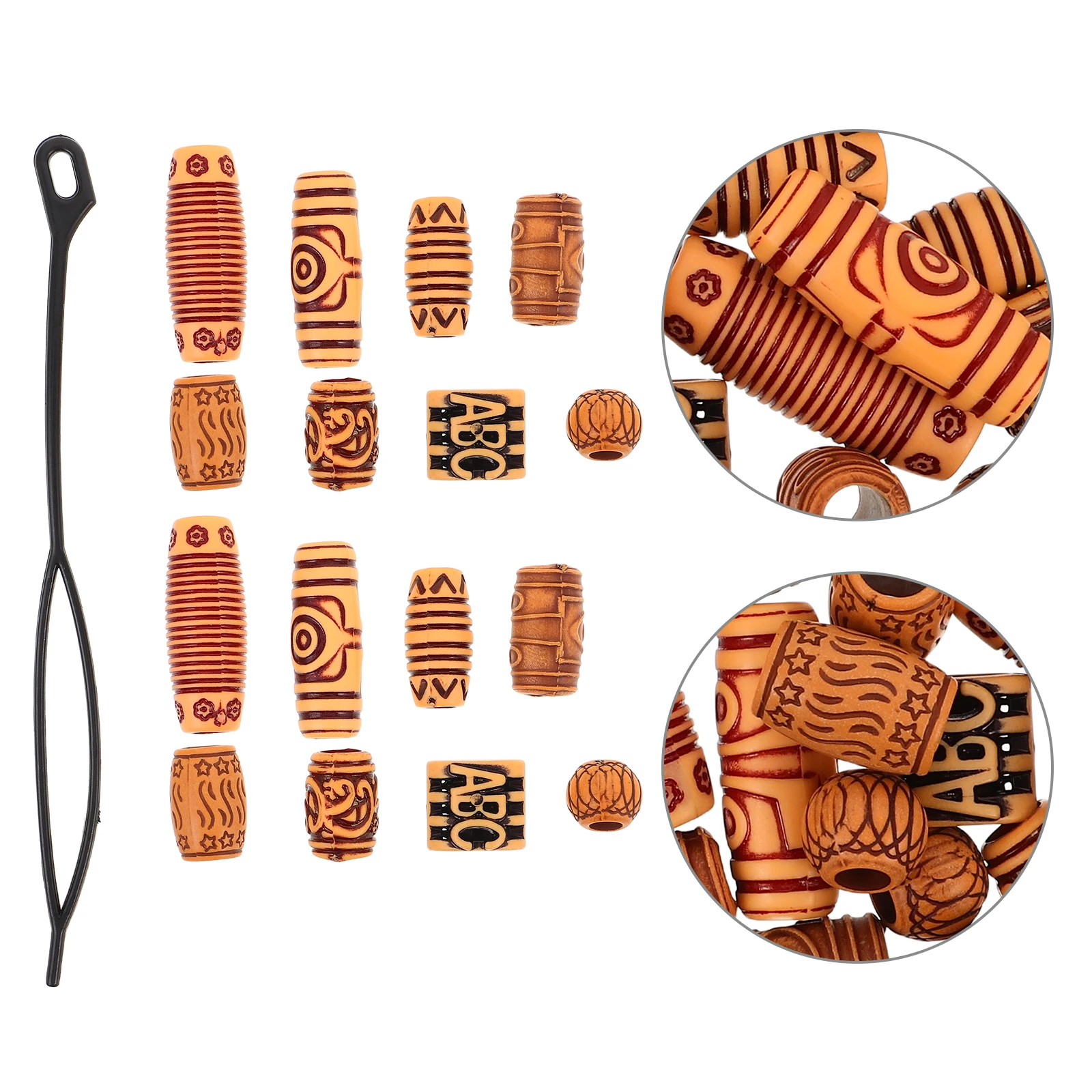 40Pcs Hair Accessories Dreadlock Beads Large Hole Wooden Tube DIY Braids Hair Beads Decoration for Black Women Dreadlock
40Pcs Hair Accessories Dreadlock Beads Large Hole Wooden Tube DIY Braids Hair Beads Decoration for Black Women Dreadlock