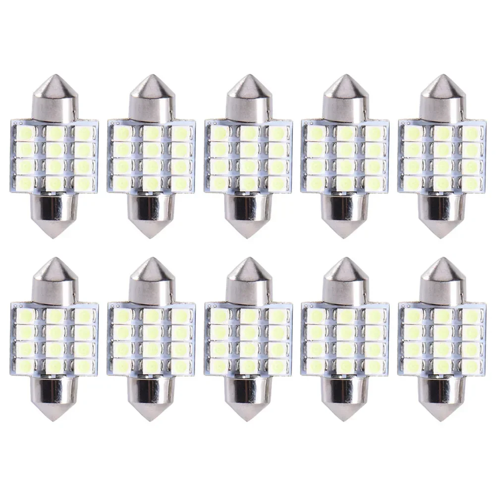 10 шт. 31 мм светодиодная лампа COB Festoon 12-SMD для салона автомобиля, купольная лампа для чтения, лампа для багажника, номерного знака, лампа для чтения 12 В, белая, 6000 К
10 шт. 31 мм светодиодная лампа COB Festoon 12-SMD для салона автомобиля, купольная лампа для чтения, лампа для багажника, номерного знака, лампа для чтения 12 В, белая, 6000 К
