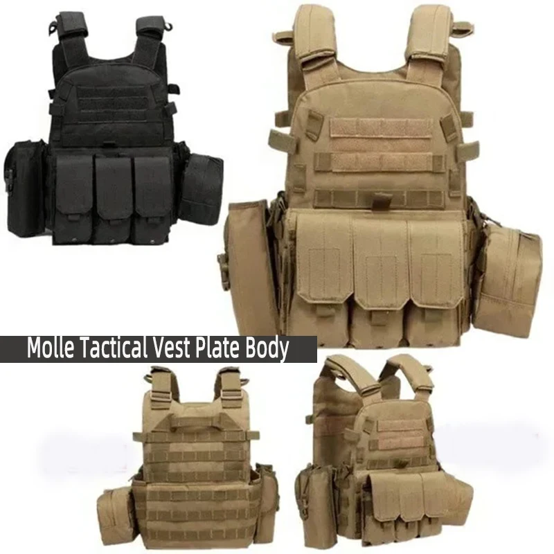 12D Military Tactical Vest Molle Plate Carrier Hunting Wargame Body Armor Army Combat CS Gear Airsoft Accessories
12D Military Tactical Vest Molle Plate Carrier Hunting Wargame Body Armor Army Combat CS Gear Airsoft Accessories
