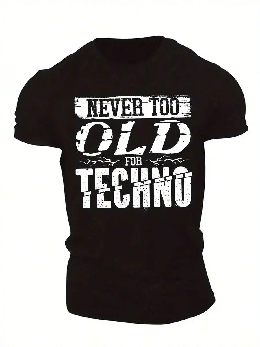 Never Too Old For Techno Mens Cotton Short Sleeve T-Shirt Casual Crew Neck Graphic Tee
Never Too Old For Techno Mens Cotton Short Sleeve T-Shirt Casual Crew Neck Graphic Tee
