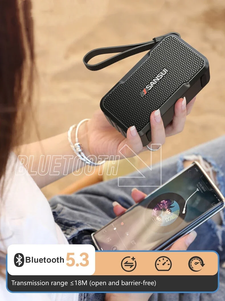 Беспроводная Bluetooth-колонка Sansui M37, портативная колонка с FM-радио и MP3-плеером (TF/USB), функция громкой связи, время работы от аккумулятора 1200 мАч
Беспроводная Bluetooth-колонка Sansui M37, портативная колонка с FM-радио и MP3-плеером (TF/USB), функция громкой связи, время работы от аккумулятора 1200 мАч
