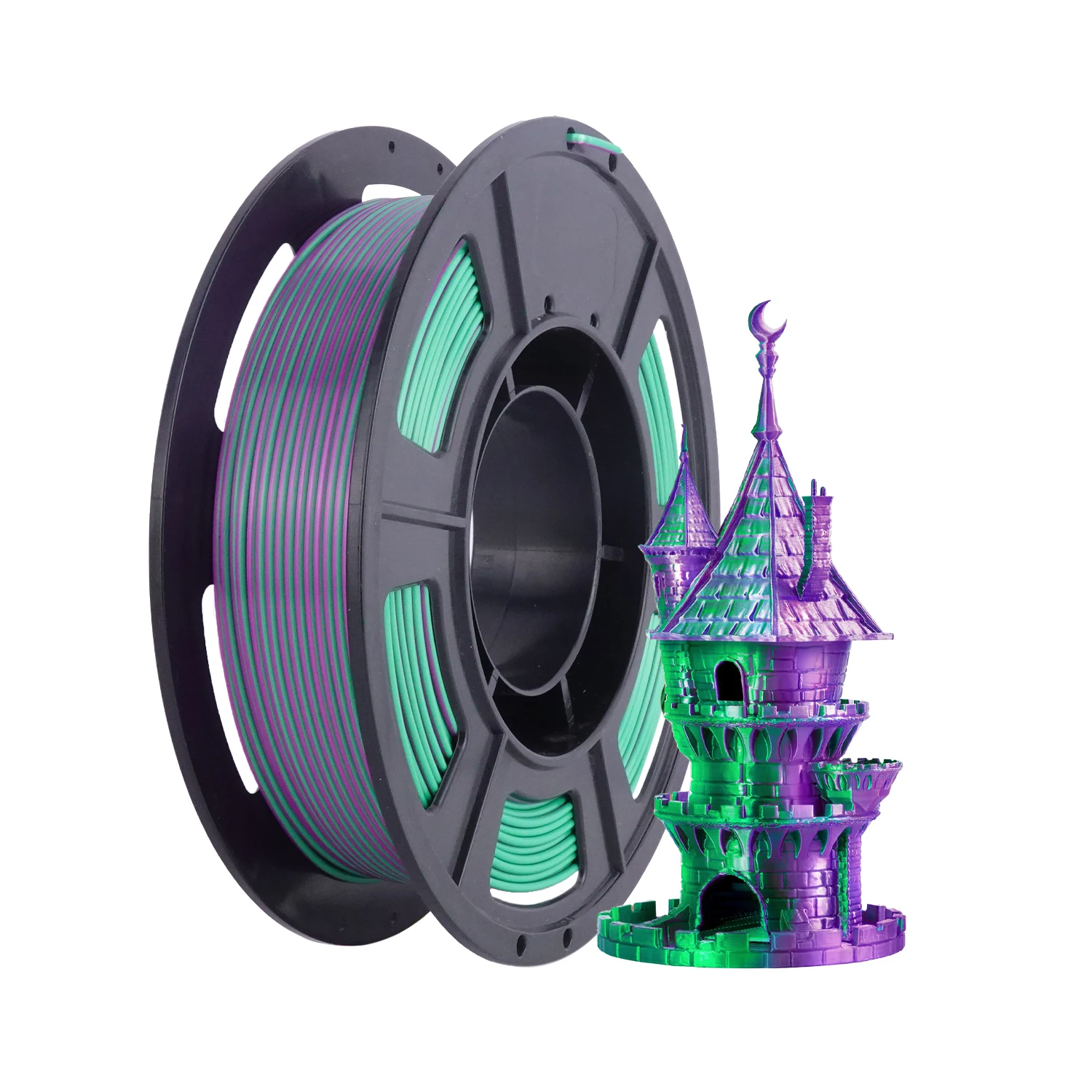 Dual Color PLA Filament 3D Printer 1.75mm+/-0.03mm, Bicolor Filament Two Tone PLA 0.25KG(0.55lbs)Cardboard Spool, Purple Green
Dual Color PLA Filament 3D Printer 1.75mm+/-0.03mm, Bicolor Filament Two Tone PLA 0.25KG(0.55lbs)Cardboard Spool, Purple Green