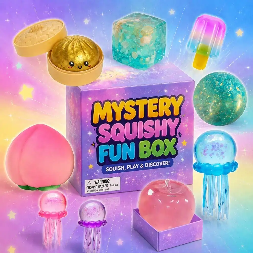 Mystery Kawaii Squishy Box – Assorted Slow Rebound Toys for Stress Relief
Mystery Kawaii Squishy Box – Assorted Slow Rebound Toys for Stress Relief