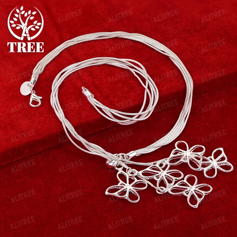 Beautiful 925 Sterling Silver Butterfly Snake Chain Necklace For Women High-Quality Jewelry Party Birthday New Style Accessories
Beautiful 925 Sterling Silver Butterfly Snake Chain Necklace For Women High-Quality Jewelry Party Birthday New Style Accessories