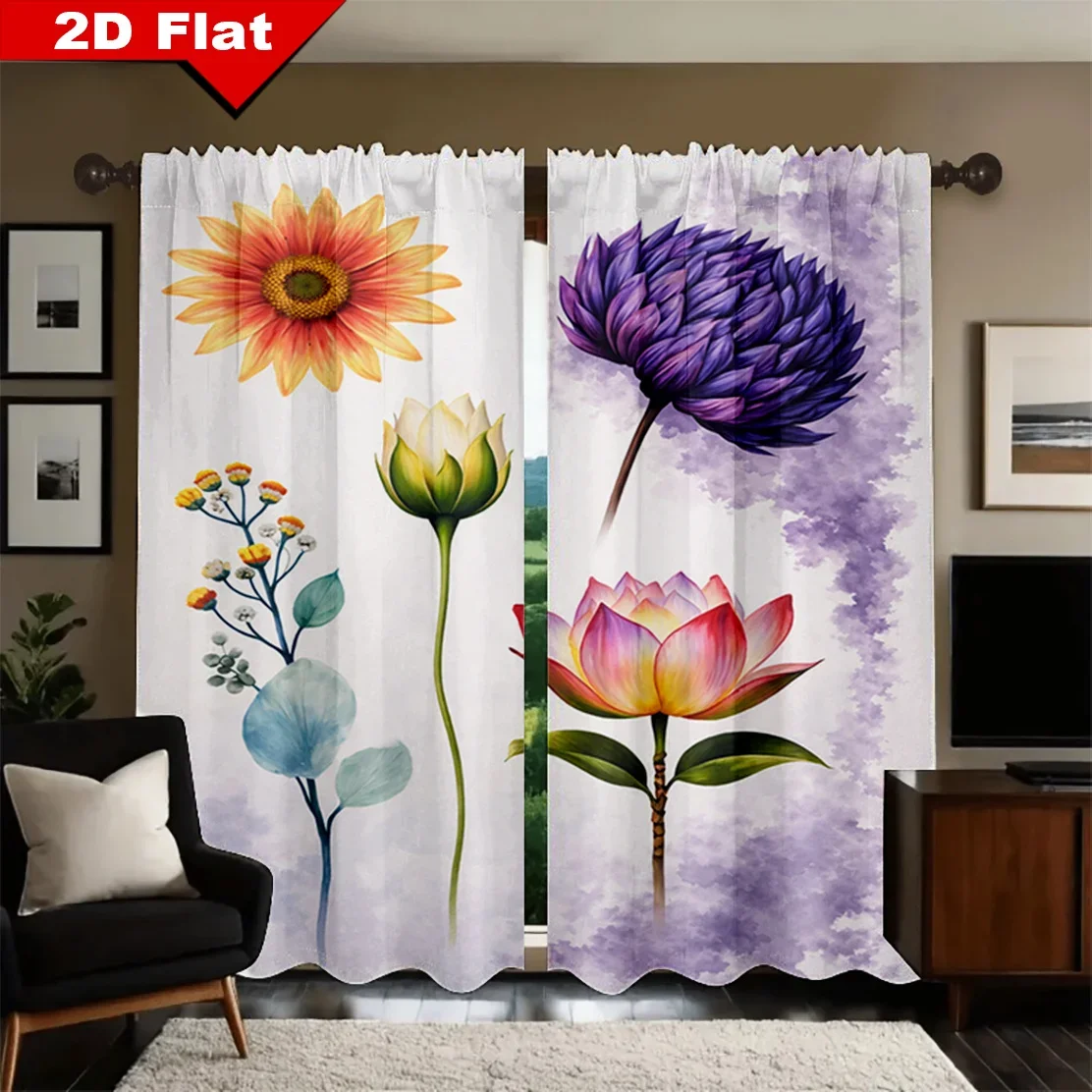 Purple lotus watercolor flowers Print Drapes Room Darkening Window Curtains for Home Decor,Rod Pocket Blackout Curtains Bedroom
Purple lotus watercolor flowers Print Drapes Room Darkening Window Curtains for Home Decor,Rod Pocket Blackout Curtains Bedroom