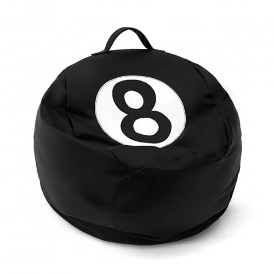 8 Ball Bean Bag Chair Cover, Prize Gift Plush Toys Organizer, Black PU Leather 8 Ball Stuffed Animal Storage Bean Bag, Billiard
8 Ball Bean Bag Chair Cover, Prize Gift Plush Toys Organizer, Black PU Leather 8 Ball Stuffed Animal Storage Bean Bag, Billiard