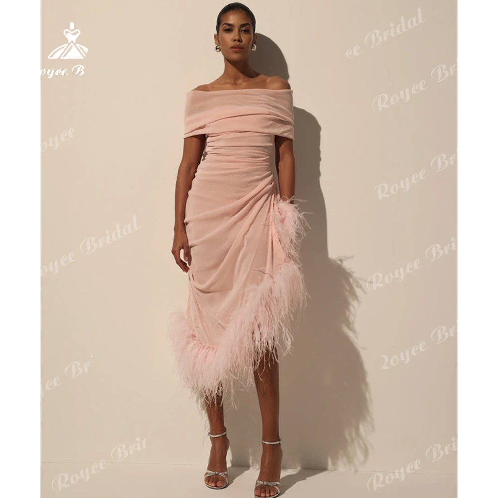 Velvet Feather Midi Prom Dress Off‑the‑Shoulder Evening Dress Ruched High Slit Bodycon Women's formal evening gowns Customized
Velvet Feather Midi Prom Dress Off‑the‑Shoulder Evening Dress Ruched High Slit Bodycon Women's formal evening gowns Customized