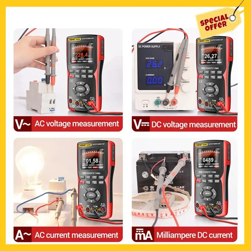 ABCYANENG AOS02 2 In 1 Digital Oscilloscope Professional Transistor Test Multimeter 48MS/S Sampling Rate Professional 10Mhz Reus
ABCYANENG AOS02 2 In 1 Digital Oscilloscope Professional Transistor Test Multimeter 48MS/S Sampling Rate Professional 10Mhz Reus
