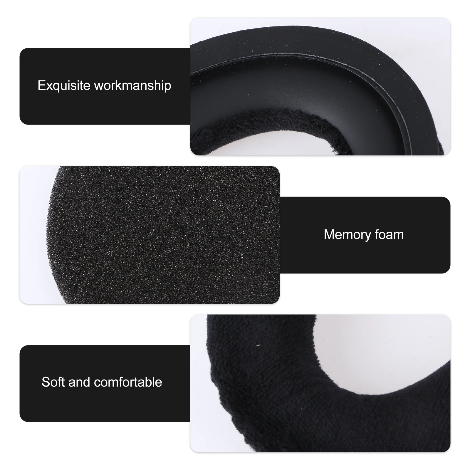 Earphone Case Cuff Soundproof for Headphone Washable HD518 Cushions Pads Black HD515
Earphone Case Cuff Soundproof for Headphone Washable HD518 Cushions Pads Black HD515