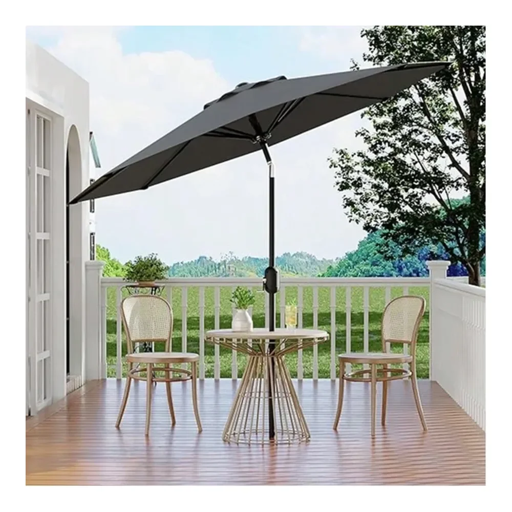 Patio Umbrella 8 Sturdy Ribs Outdoor Table Umbrella With Crank Lift Push Button Tilt Market Umbrella For Pool, Deck, Yard, Gard
Patio Umbrella 8 Sturdy Ribs Outdoor Table Umbrella With Crank Lift Push Button Tilt Market Umbrella For Pool, Deck, Yard, Gard