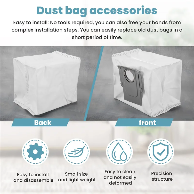 A61I 30Pcs Dust Bag Replacement Accessories For Roborock T8, G10S, Q7 MAX, Q7 Max+, S7 MAXV Ultra Robotic Vacuum Cleaner
A61I 30Pcs Dust Bag Replacement Accessories For Roborock T8, G10S, Q7 MAX, Q7 Max+, S7 MAXV Ultra Robotic Vacuum Cleaner