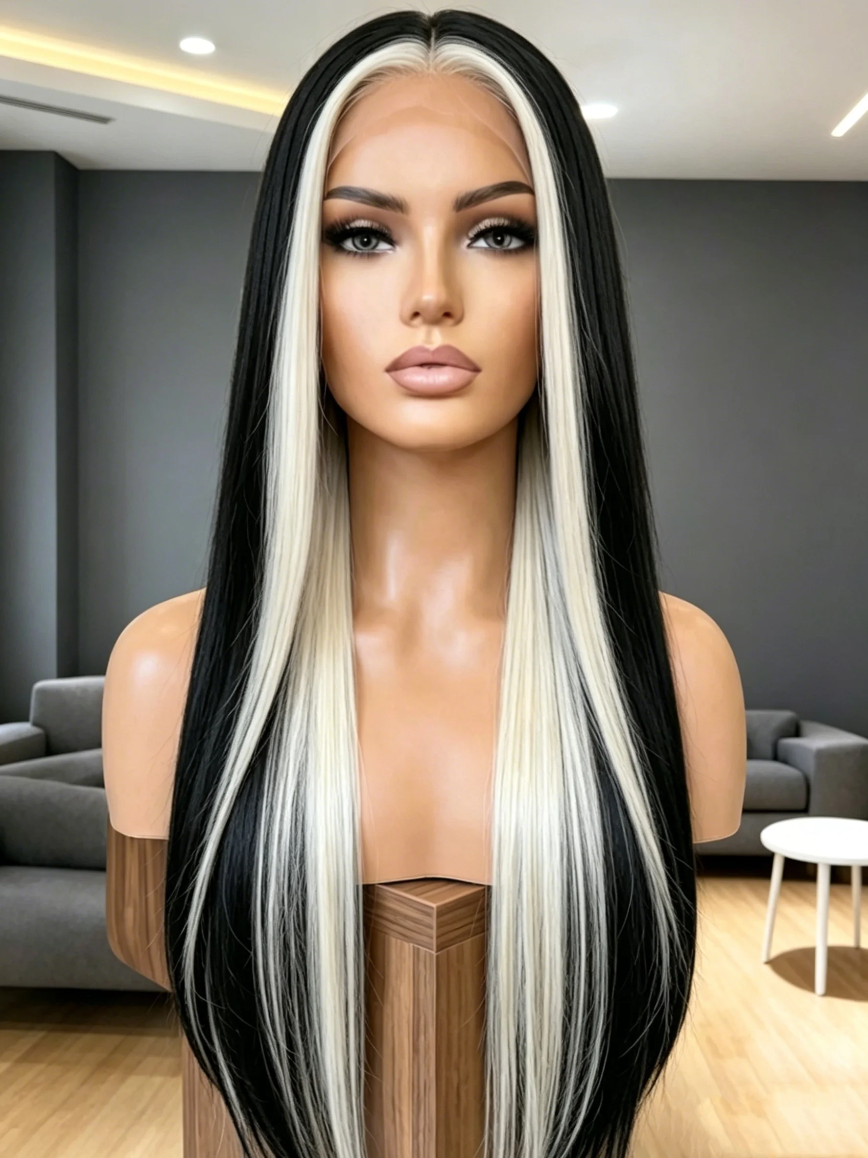 Black And White Highlight Lace Front Wig Human Hair 3x4 Straight Highlight Wig Human Hair 180% Density Black And White Highlight HD Lace Frontal Wigs For Women Glueless Pre Plucked with Baby Hair
Black And White Highlight Lace Front Wig Human Hair 3x4 Straight Highlight Wig Human Hair 180% Density Black And White Highlight HD Lace Frontal Wigs For Women Glueless Pre Plucked with Baby Hair