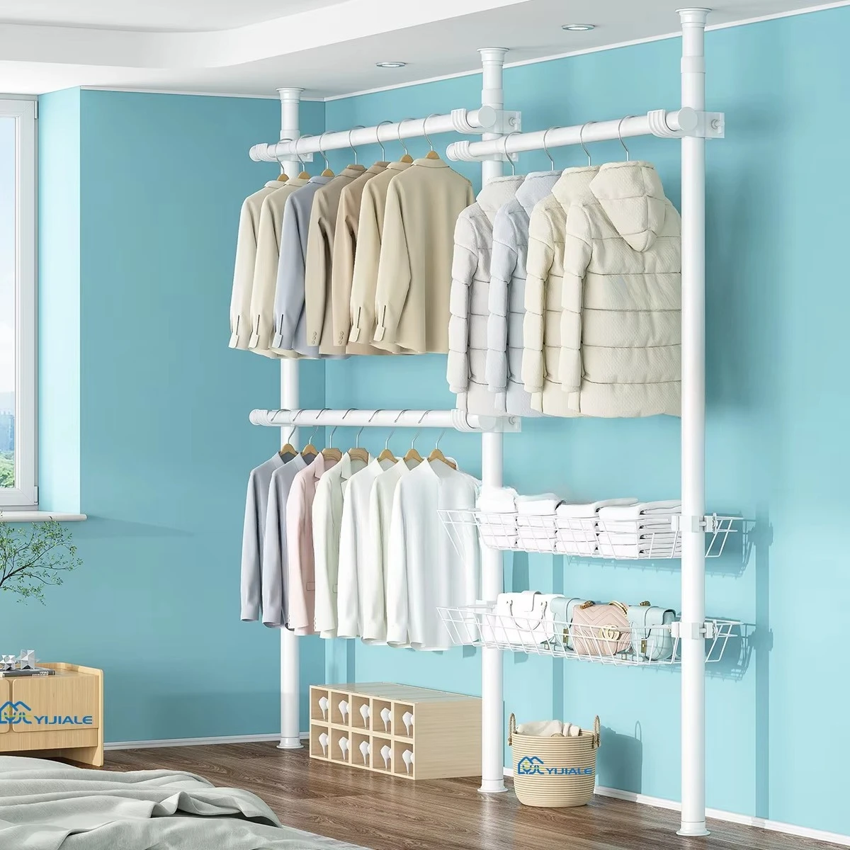 Easy Installation Extendable Scalable Closet Organizer Big Wardrobe Furniture Armoire Pliable Custom Made Wardrobe
Easy Installation Extendable Scalable Closet Organizer Big Wardrobe Furniture Armoire Pliable Custom Made Wardrobe