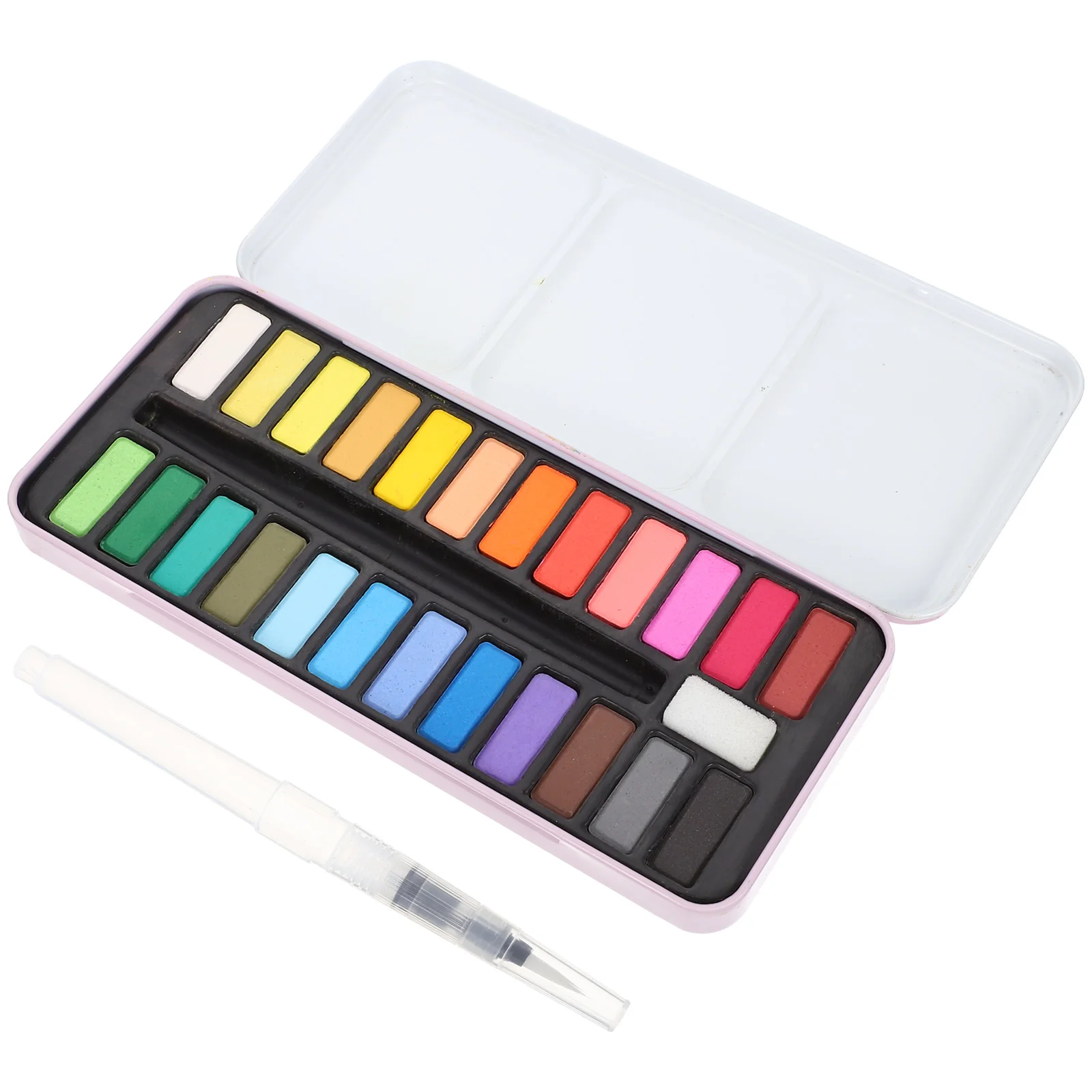 1 set Watercolor Paint Set Plastic Iron Sponge Palette Travel Size Colors Mixing Compact Portable Supplies
1 set Watercolor Paint Set Plastic Iron Sponge Palette Travel Size Colors Mixing Compact Portable Supplies