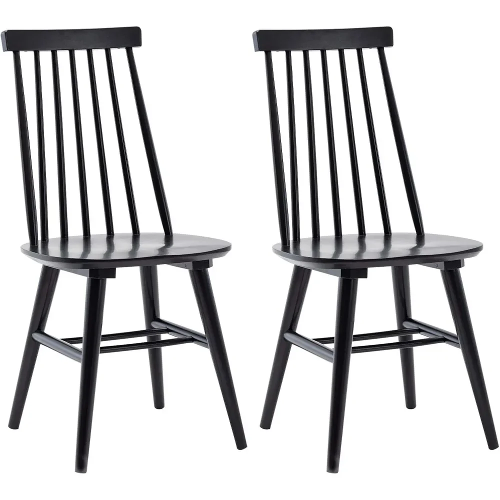 Dining Chairs Set of 2, Wood Dining Room Chairs Slat Back Kitchen Room Chair Windsor Chairs, Black
Dining Chairs Set of 2, Wood Dining Room Chairs Slat Back Kitchen Room Chair Windsor Chairs, Black