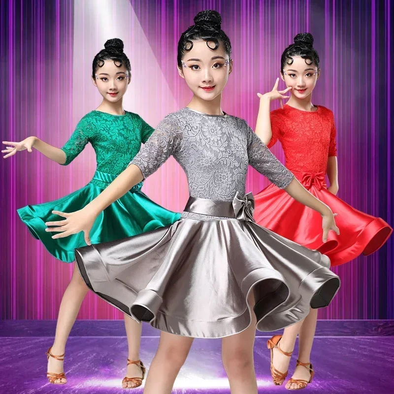 Latin Dance Dress For Girls Long Sleeve Lace Standard Ballroom Dancing Dresses For Kids Performance Wear Salsa Clothes
Latin Dance Dress For Girls Long Sleeve Lace Standard Ballroom Dancing Dresses For Kids Performance Wear Salsa Clothes