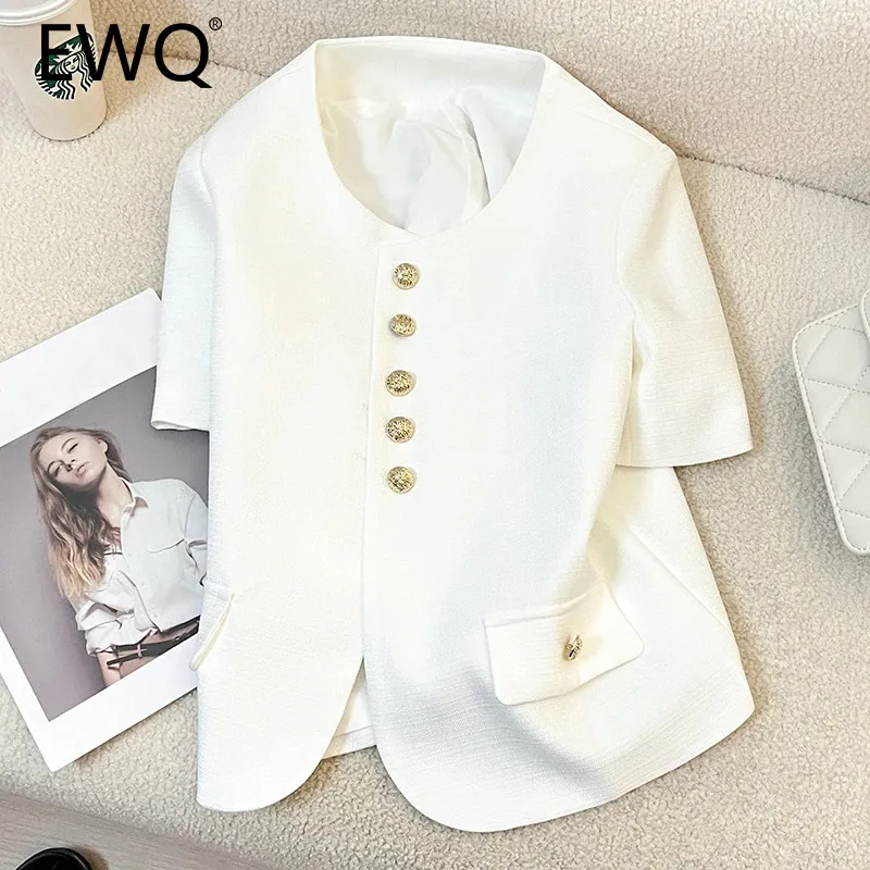 EWQ Versatile Solid Blazer For Women V-neck Single Breasted Short Sleeved Simplicity Tops Clothing 2024 Summer New 27X479
EWQ Versatile Solid Blazer For Women V-neck Single Breasted Short Sleeved Simplicity Tops Clothing 2024 Summer New 27X479