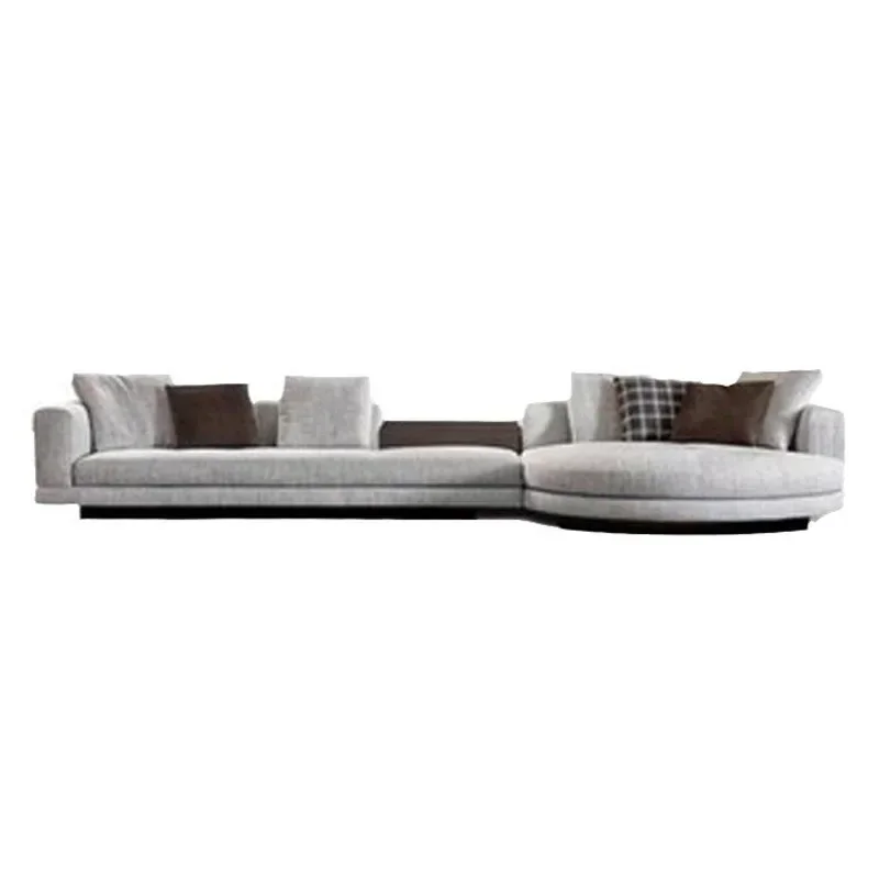 Corner round cotton and linen fabric sofa living room villa designer curved high-end sofa hotel
Corner round cotton and linen fabric sofa living room villa designer curved high-end sofa hotel