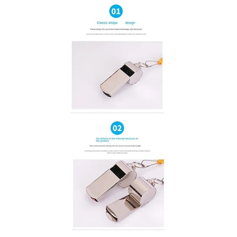 AZ-Long Mouth Stainless Steel Whistle Referee Whistle Metal Whistle Stainless Steel Whistle Sports Whistle Sports Supplies
AZ-Long Mouth Stainless Steel Whistle Referee Whistle Metal Whistle Stainless Steel Whistle Sports Whistle Sports Supplies