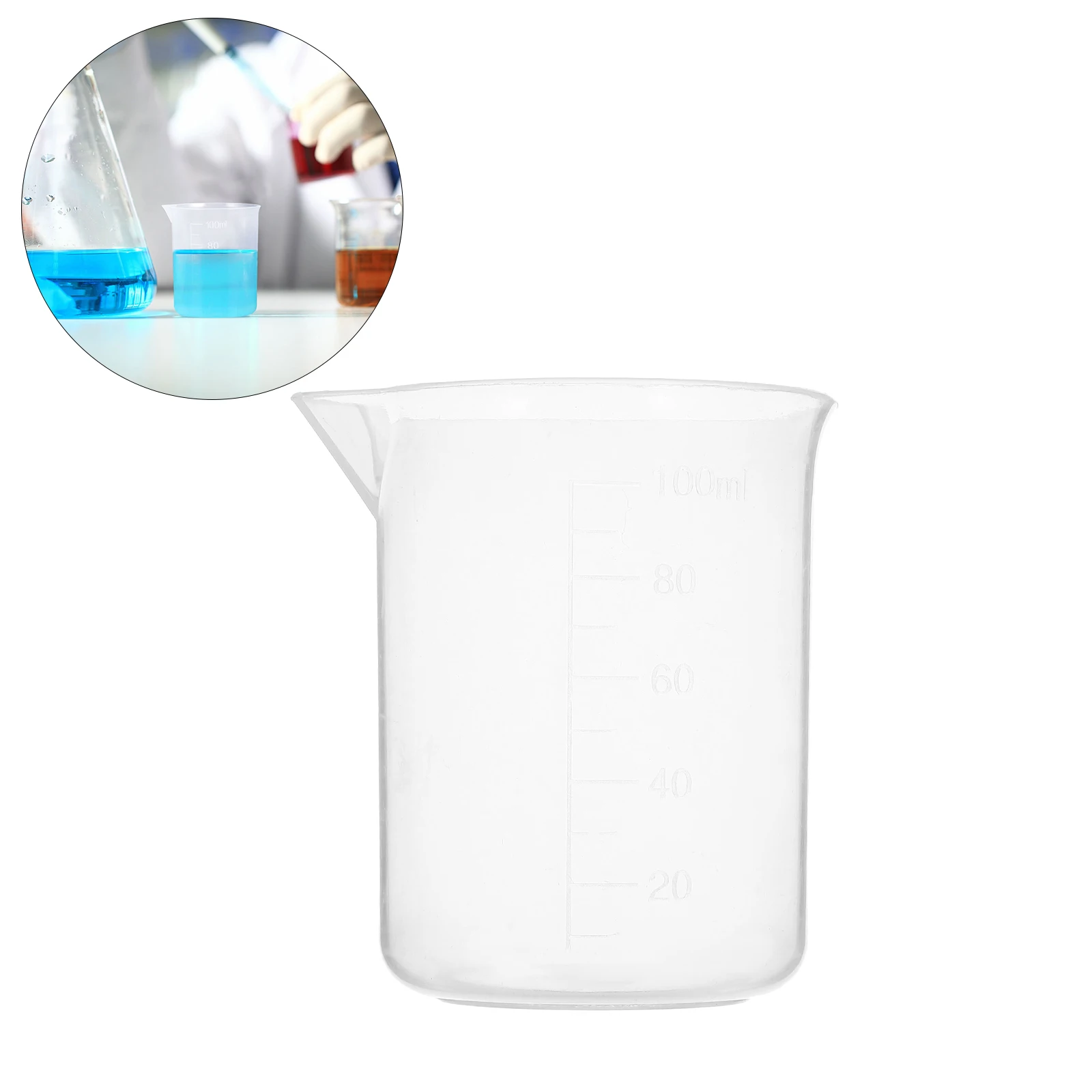20pcs 100mL Beakers Measuring Cups Graduated Measuring Beaker Containers PP Thick Wall Lab Kitchen Use
20pcs 100mL Beakers Measuring Cups Graduated Measuring Beaker Containers PP Thick Wall Lab Kitchen Use