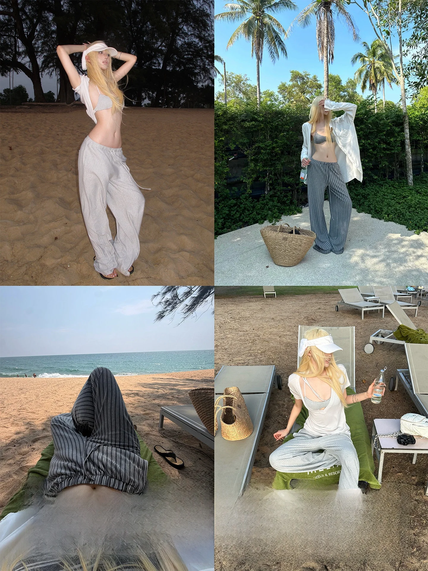 Rase Le Sol Grey Striped Lazy Loose Wide Leg Straight Casual Pants Low Waist Elastic Cotton Ladies Summer Fashion
Rase Le Sol Grey Striped Lazy Loose Wide Leg Straight Casual Pants Low Waist Elastic Cotton Ladies Summer Fashion