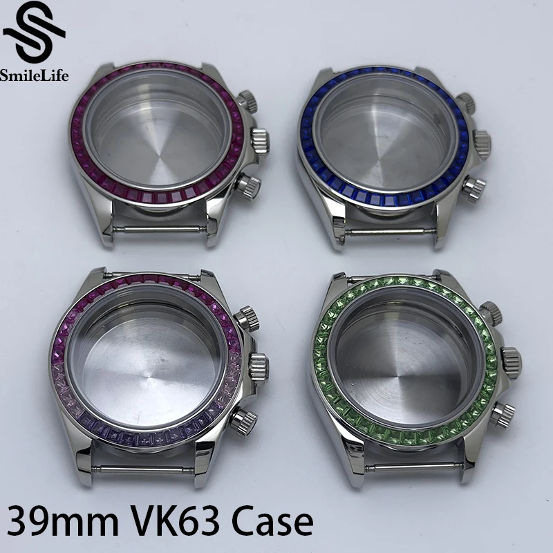 SmileLife VK63 39mm Silver Watch Case Sapphire Glass Diamond Bezel Fit VK63 Quartz Movement Watch Accessories
SmileLife VK63 39mm Silver Watch Case Sapphire Glass Diamond Bezel Fit VK63 Quartz Movement Watch Accessories
