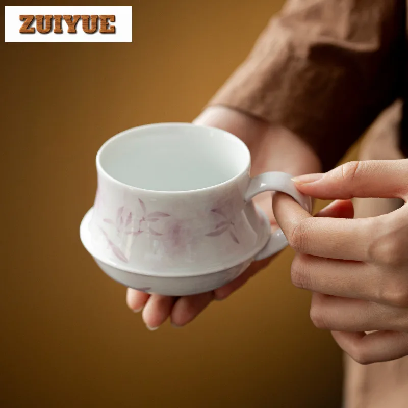 210ML Japanese Style Hand-painted Orchid Coffee Cup Handmade White Porcelain Afternoon Tea Mug Cappuccino Latte Cup Drinkware
210ML Japanese Style Hand-painted Orchid Coffee Cup Handmade White Porcelain Afternoon Tea Mug Cappuccino Latte Cup Drinkware