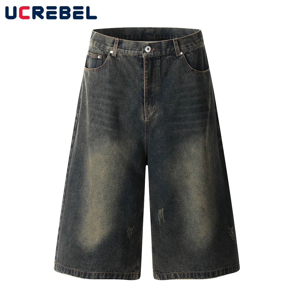 Retro Scratch Denim Shorts Mens Summer High Street Loose Wide Leg Washed Distressed Short Jeans Men
Retro Scratch Denim Shorts Mens Summer High Street Loose Wide Leg Washed Distressed Short Jeans Men