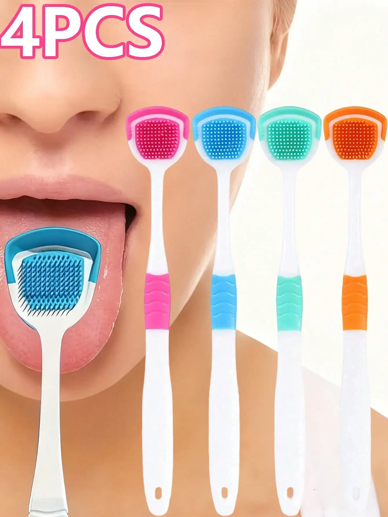 4pcs Tongue Scraper Oral Hygiene Tool Set, Instantly Freshen Breath, Deep Clean Tongue, Reusable, Solve White Tongue Issue, Trav
4pcs Tongue Scraper Oral Hygiene Tool Set, Instantly Freshen Breath, Deep Clean Tongue, Reusable, Solve White Tongue Issue, Trav