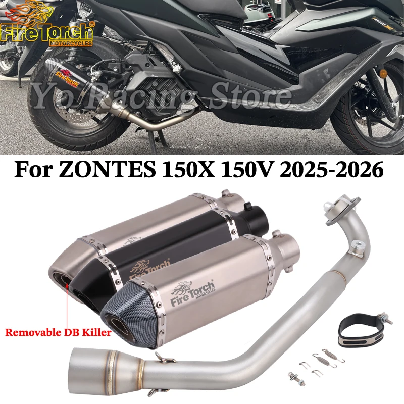 Motorcycle Exhaust System Escape Front Mid Link Pipe With Muffler Moto DB Killer Slip On For ZONTES 150X 150V 150 X V 2026 2027
Motorcycle Exhaust System Escape Front Mid Link Pipe With Muffler Moto DB Killer Slip On For ZONTES 150X 150V 150 X V 2026 2027