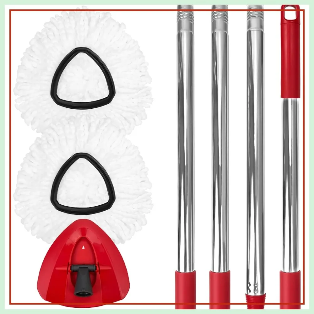 Spin Mop Replacement Set for EasyWring 1-Tank System, 2 Mop Heads, 1 Handle (30-58in Adjustable), 1 Spin Base
Spin Mop Replacement Set for EasyWring 1-Tank System, 2 Mop Heads, 1 Handle (30-58in Adjustable), 1 Spin Base
