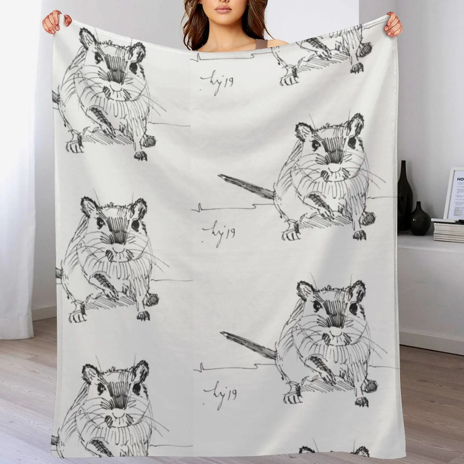 Gerbil illustration Throw Blanket Ultra Soft Flannel Fleece Blanket for All Seasons
Gerbil illustration Throw Blanket Ultra Soft Flannel Fleece Blanket for All Seasons