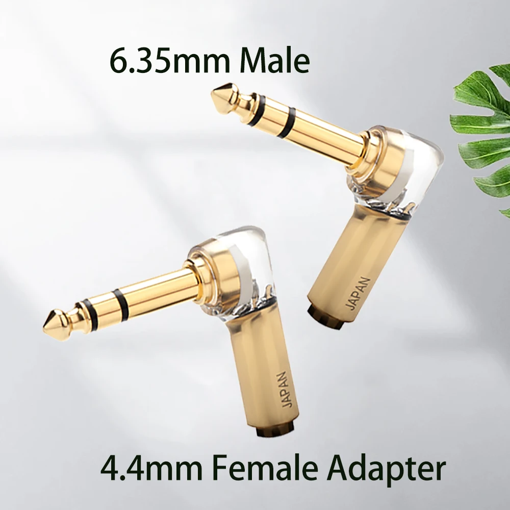 HIFI 4.4mm Female to 6.35mm 1/4‘’ Male adaptors 90degree Headset Plug L shape 3.5MM 4.4MM 2.5MM Balanced TO 6.35mm Headphone
HIFI 4.4mm Female to 6.35mm 1/4‘’ Male adaptors 90degree Headset Plug L shape 3.5MM 4.4MM 2.5MM Balanced TO 6.35mm Headphone