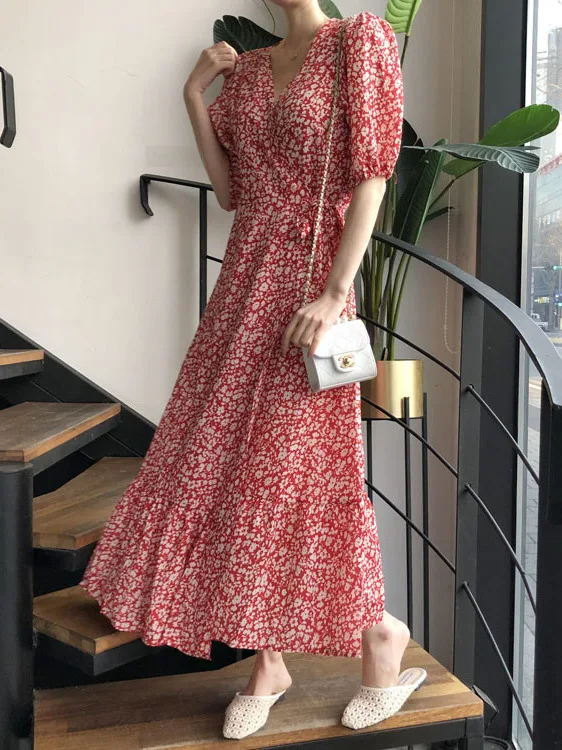 Ele Summer New Sle Slimming Floral Hepburn One-Piece Dr A-Line Long Skirt Ele V-Ne ort Sve Women's Dr
Ele Summer New Sle Slimming Floral Hepburn One-Piece Dr A-Line Long Skirt Ele V-Ne ort Sve Women's Dr