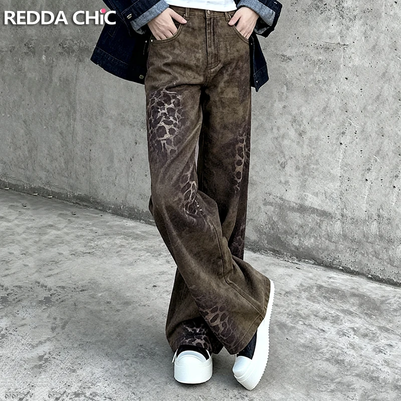 REDDACHIC мужские мешковатые джинсы с леопардовым принтом и карманами с низкой талией, потертые свободные широкие джинсовые брюки, винтажная уличная одежда в стиле Харадзюку
REDDACHIC мужские мешковатые джинсы с леопардовым принтом и карманами с низкой талией, потертые свободные широкие джинсовые брюки, винтажная уличная одежда в стиле Харадзюку