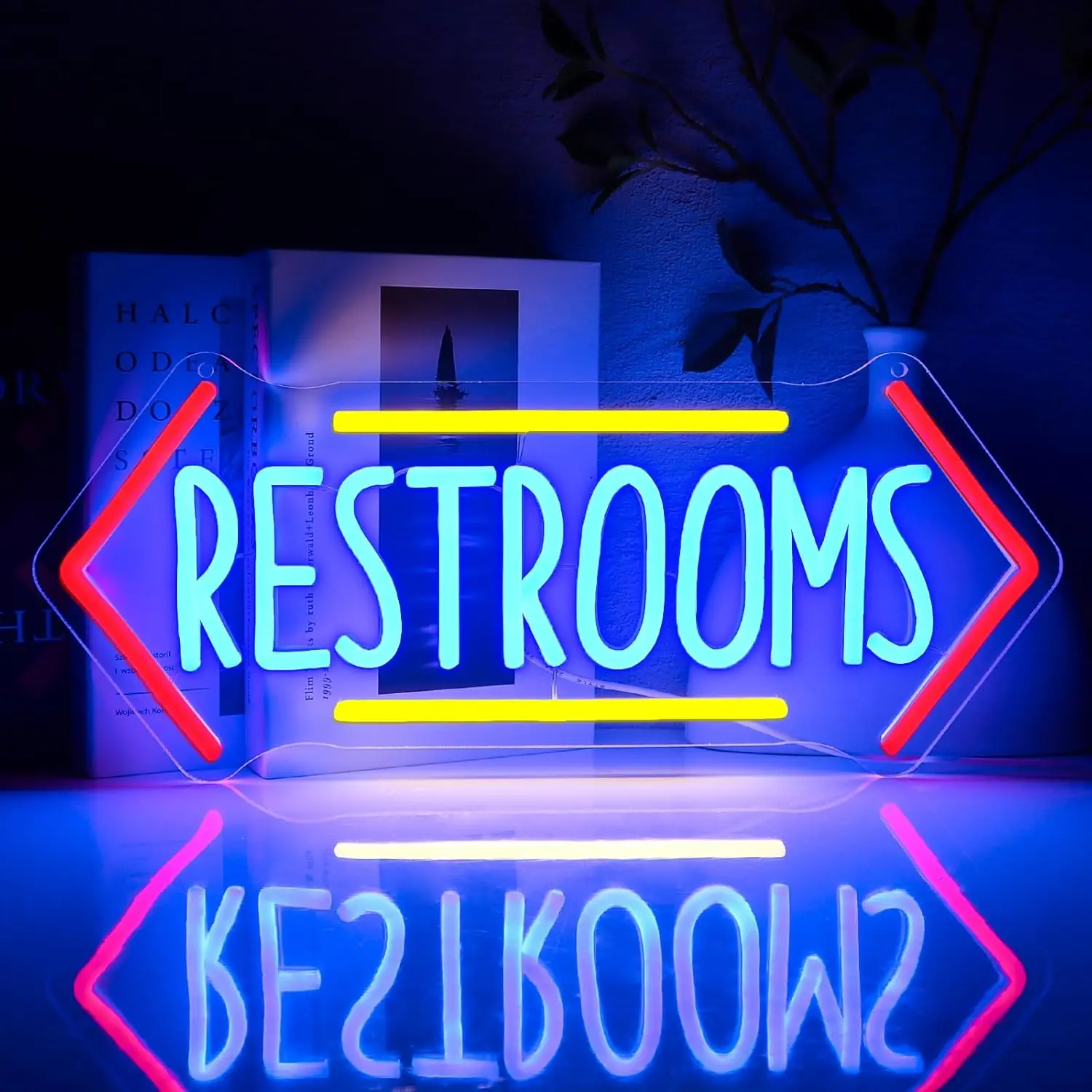RESTROOMS Neon Sign LED Restroom Sign for Bar Restaurant Cafe Bathroom Directional Arrow Sign USB Power Wall Decor Neon Light
RESTROOMS Neon Sign LED Restroom Sign for Bar Restaurant Cafe Bathroom Directional Arrow Sign USB Power Wall Decor Neon Light