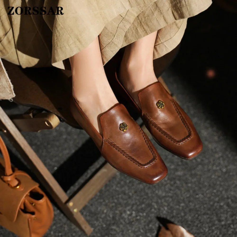 Womens Square Toe Flat Loafers Genuine Leather Camellia Decor Slip-On Dress Shoes Comfortable Office Work Casual Ladies Footwear
Womens Square Toe Flat Loafers Genuine Leather Camellia Decor Slip-On Dress Shoes Comfortable Office Work Casual Ladies Footwear