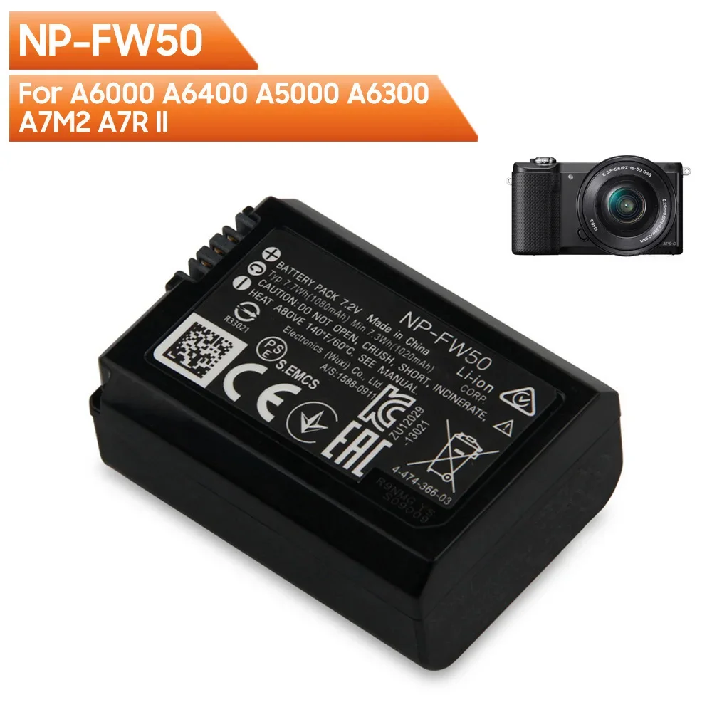 Сменный аккумулятор NP-FW50 + зарядное устройство для SONY A6000 α6000 A6400 A5000 A6300 A7M2 A7R II
Сменный аккумулятор NP-FW50 + зарядное устройство для SONY A6000 α6000 A6400 A5000 A6300 A7M2 A7R II