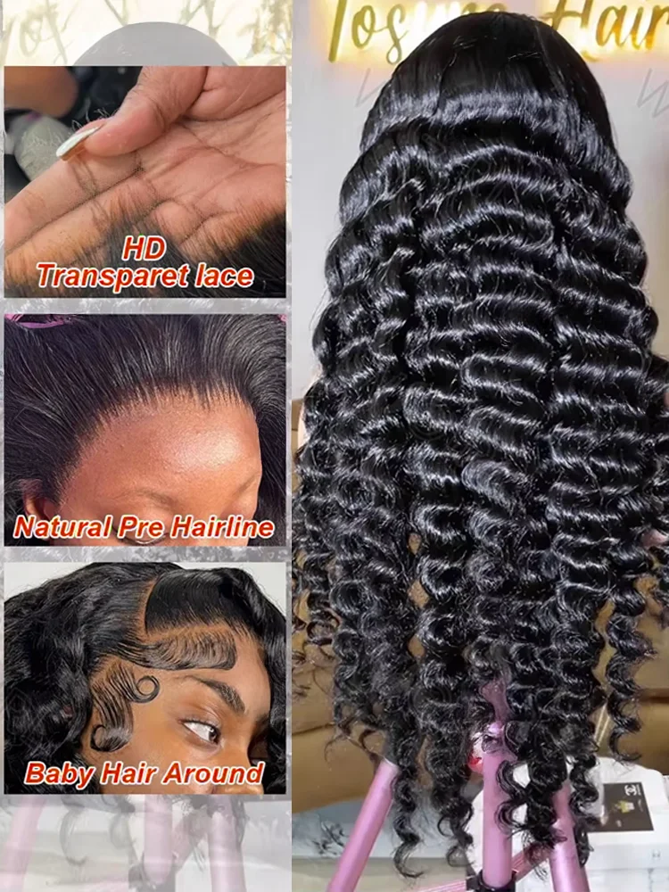 Loose Deep Wave Curly Human Hair Wig 220 Density Thick Hair 30 40 Inch 13x4 13x6 HD Lace Frontal Wigs For Ladies
Loose Deep Wave Curly Human Hair Wig 220 Density Thick Hair 30 40 Inch 13x4 13x6 HD Lace Frontal Wigs For Ladies