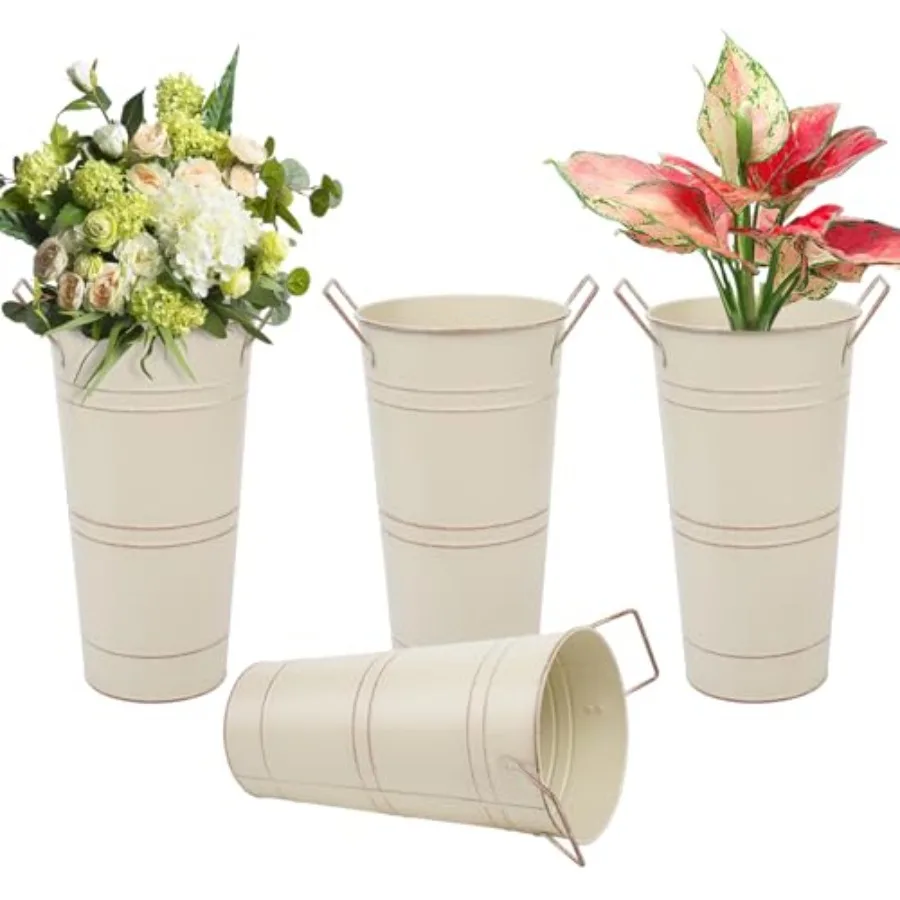 10.62 Inch Galvanized Metal Vases Farmhouse French Flower Bucket Vases for Cut Flowers for Home Decor and Wedding Table Centerp
10.62 Inch Galvanized Metal Vases Farmhouse French Flower Bucket Vases for Cut Flowers for Home Decor and Wedding Table Centerp