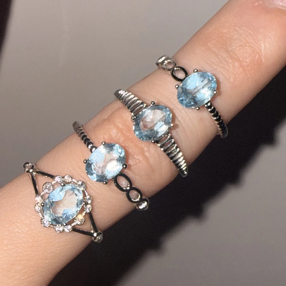 Brazil Genuine Natural 5*7mm Blue Topaz Adjustable Size Ring Cut Oval Exquisite Women's Vintage Fine Jewelry Gif
Brazil Genuine Natural 5*7mm Blue Topaz Adjustable Size Ring Cut Oval Exquisite Women's Vintage Fine Jewelry Gif