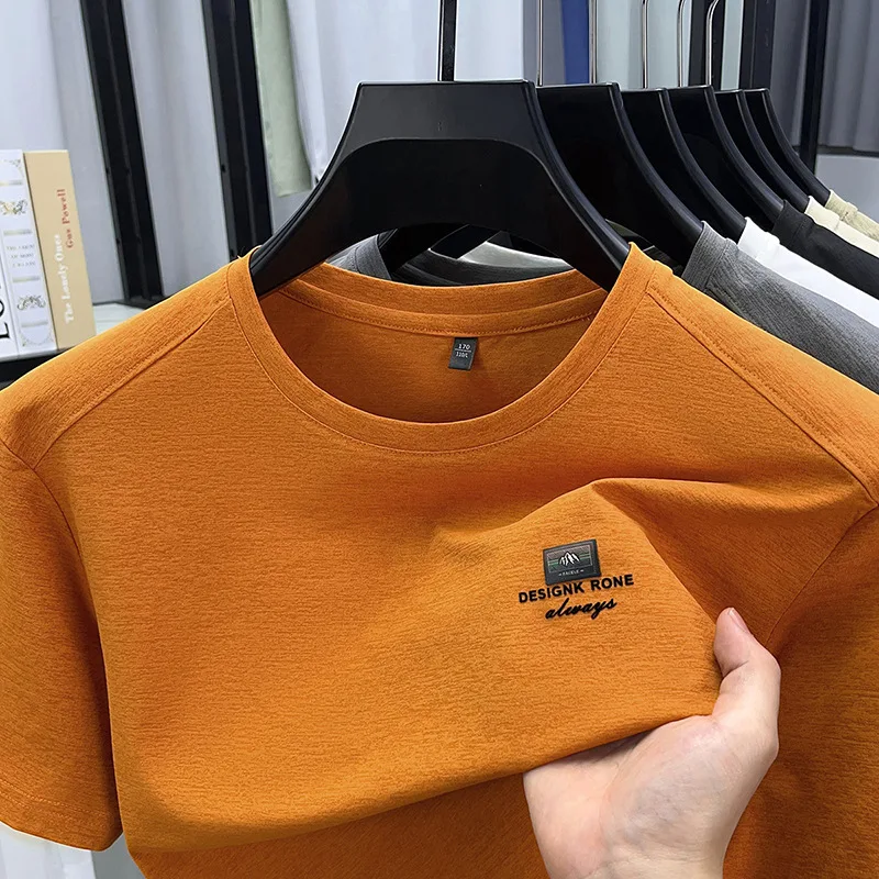 Summer Round Neck Men's Short Sleeved T-shirt New Cool and Breathable Thin Style Loose Casual Versatile Short Sleeved Men's T-sh
Summer Round Neck Men's Short Sleeved T-shirt New Cool and Breathable Thin Style Loose Casual Versatile Short Sleeved Men's T-sh