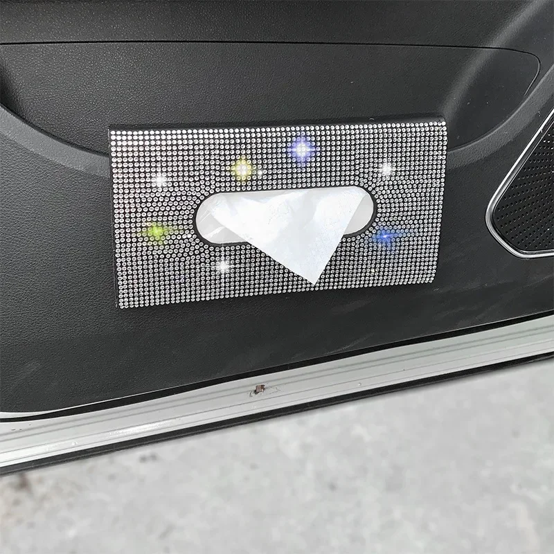 Car Sun Visor Tissue Box Holder Car-Carrying Toilet Home Desktop Pumping Tissue Box PU Leather Crystal Sparkling Napkin Holder
Car Sun Visor Tissue Box Holder Car-Carrying Toilet Home Desktop Pumping Tissue Box PU Leather Crystal Sparkling Napkin Holder