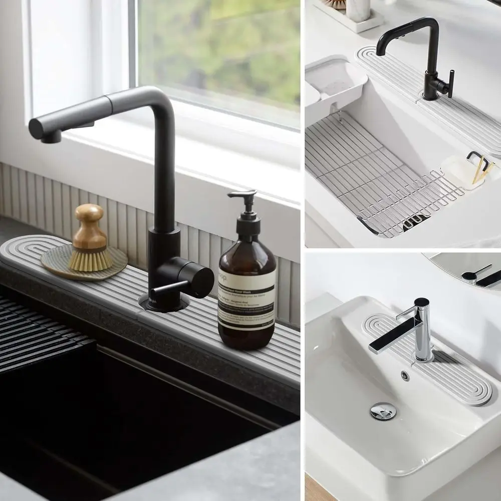 Diatomite Faucet Mat for Kitchen Sink Decorative Water Absorbing Sink Splash Guard Fast-Drying Stone Tray
Diatomite Faucet Mat for Kitchen Sink Decorative Water Absorbing Sink Splash Guard Fast-Drying Stone Tray