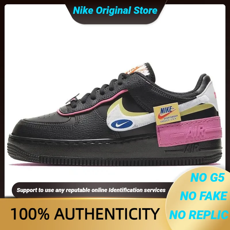 Женские кроссовки Nike Air Force 1 Low Shadow со съемными нашивками, черные, розовые CU4743-001
Женские кроссовки Nike Air Force 1 Low Shadow со съемными нашивками, черные, розовые CU4743-001