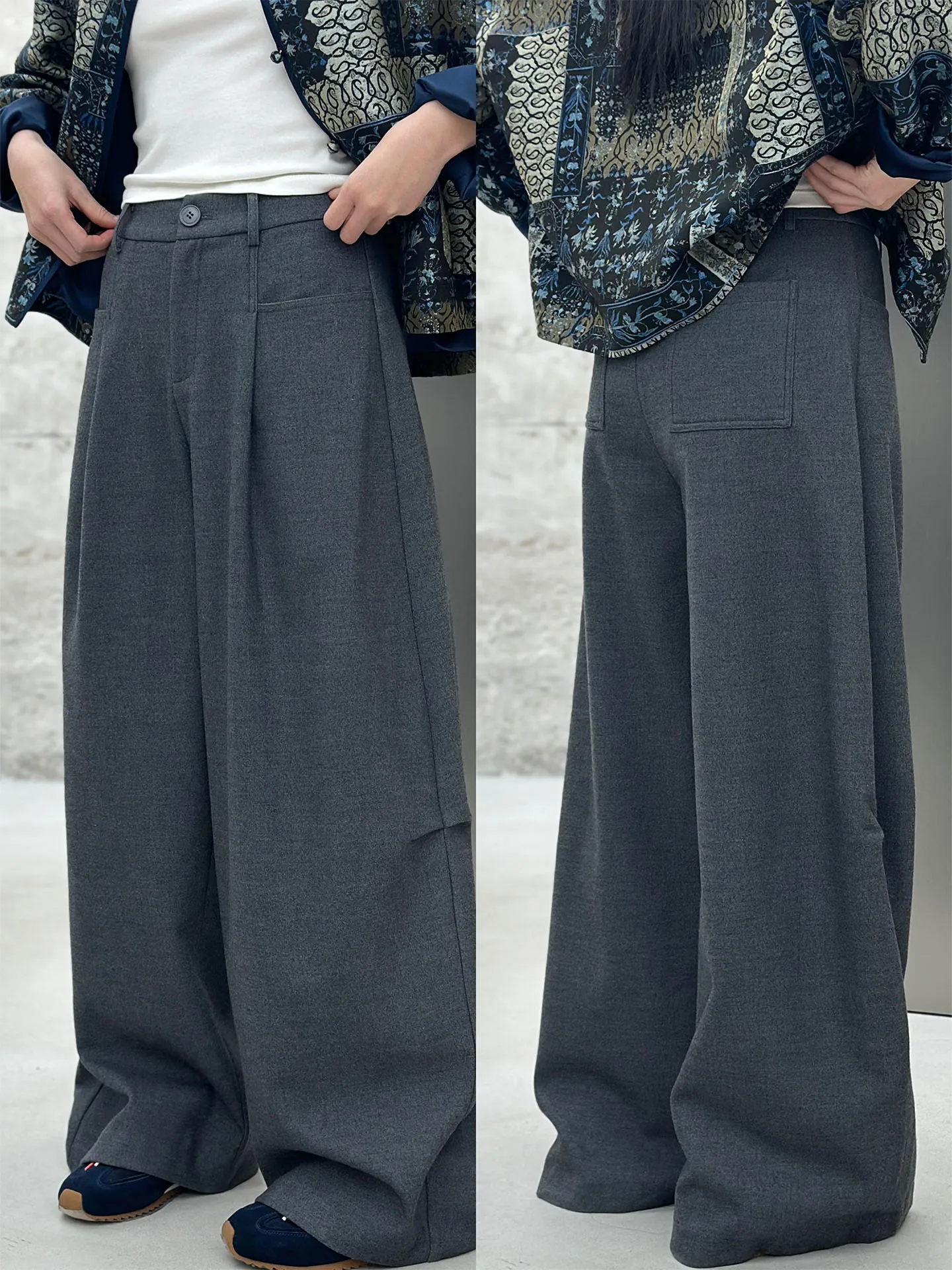 Bodhl Winter Slimming High Waist Fce Lined Thiened Pleated Wide Leg Floor Length Pants Versatile Clean Sle Casual P...
Bodhl Winter Slimming High Waist Fce Lined Thiened Pleated Wide Leg Floor Length Pants Versatile Clean Sle Casual P...