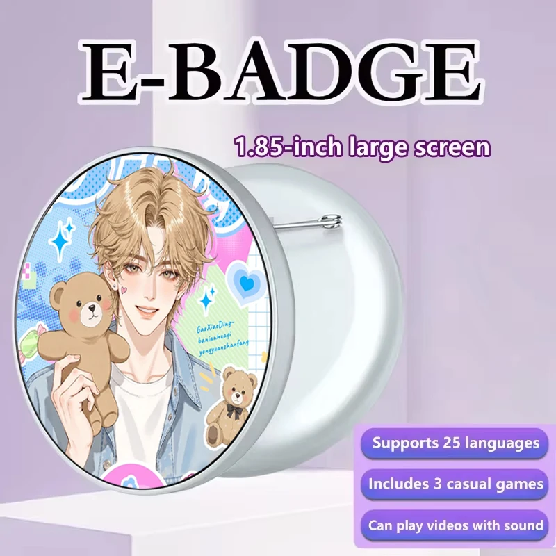 Smart E-Badge Display Pin Dynamic Electronic Anime Cyber Badge Merchandise Digital Display Dynamic For Otaku Electronic Badge
Smart E-Badge Display Pin Dynamic Electronic Anime Cyber Badge Merchandise Digital Display Dynamic For Otaku Electronic Badge